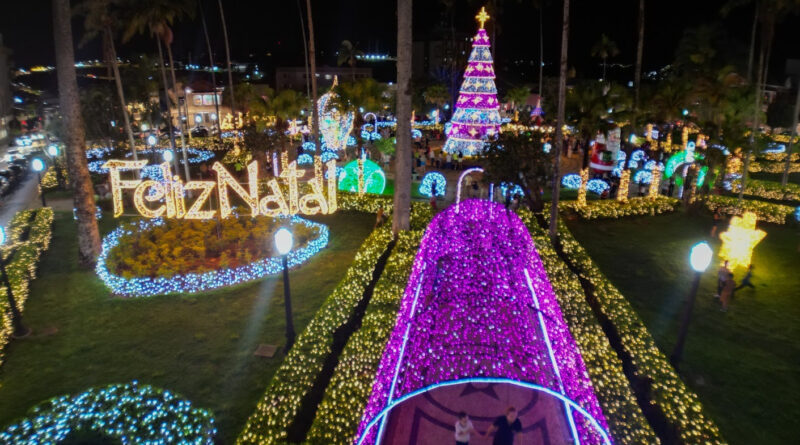 Araxá lança nesta quarta (19) o maior Natal da história com novo circuito e 2 milhões de LEDs